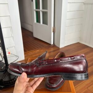 G.h. Bass Men's Wine Leather Penny Loafers